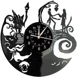 Vinyl Wall Clock Silent Battery Operated Fantasy Animation Theme